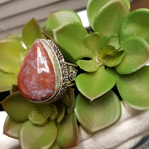 New Rhodochrosite 925 Silver Ring. - Picture 5 of 8